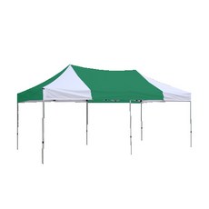 홍캐노피 기본형 스틸 접이식 행사용 캐노피 천막 32mm x 3m x 3m, 녹색 + 백색, 1개