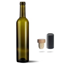 미르 나무 코르크 와인병 500ml + 와인망 + 블랙 탑실 24p, 1세트