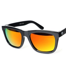 오클랜즈 스포츠 패션 보잉 편광 선글라스 K710, 블랙 프레임 + 레드 밀러 렌즈