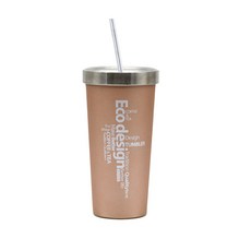 핫콤 보냉보온 스트로우 텀블러, PINK, 550ml