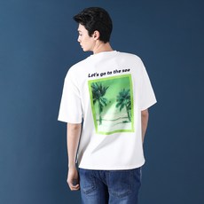 리버클래시 남성용 컬러 등판 홀로그램 아트웍 포인트 티셔츠 LGS41453