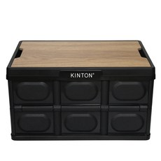 킨톤 트렁크정리함 캠핑 테이블 + 상판 테이블 오크 MOI9, 블랙, 1세트