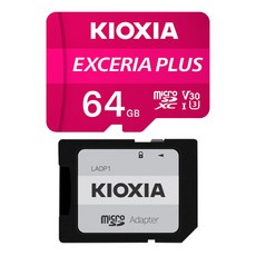 키오시아 EXCERIA PLUS HC UHS-I microSD 메모리카드 + SD 어댑터 세트, 64GB