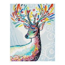 아이러브페인팅 동물 DIY 보석십자수 40 x 50 cm, 무지개사슴3, 1세트
