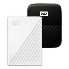 WD My Passport 휴대용 외장하드 + 파우치, 5TB, 화이트