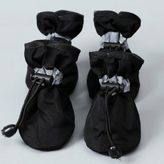 더플로우 부드러운 사계절 강아지 신발, 블랙, 1개