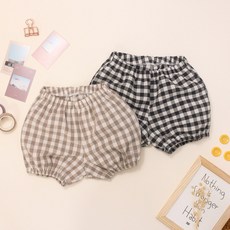 비단길 아동용 마틴 체크 블루머 속바지 2종 세트