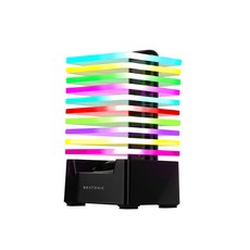 앱코 BEATONIC 블루투스 Rhythmic LED 스피커 BSL120, 블랙