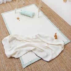 어린이침대-추천-아기 양면 침대패드, 민트