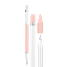 디씨네트워크 애플펜슬 1세대 마그네틱 케이스 + 3M 테이프, 핑크, 1세트