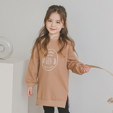 릴리푸리 여아용 커피롱 맨투맨