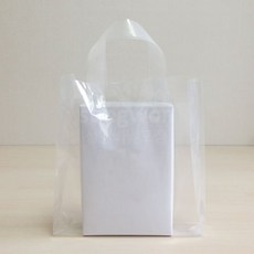 손잡이 비닐 쇼핑백 소 100p, 투명 (소) 비닐쇼핑백 비닐봉투, 100장