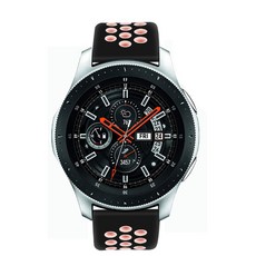 갤럭시워치5 스트랩 갤럭시워치 실리콘 시계줄 40mm, 블랙 + 핑크, 1개