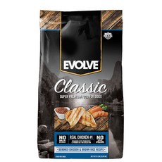 EVOLVE 전연령용 독 치킨 앤 라이스 건식사료, 닭, 6.8kg, 1개 - 토우사료