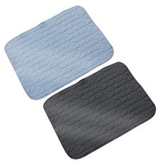 피그먼트 워싱 사계절 발매트 2종 세트, 블루, 차콜그레이