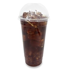 투고팩 투명 PET 아이스컵+돔뚜껑, 500개, 1세트, 600ml