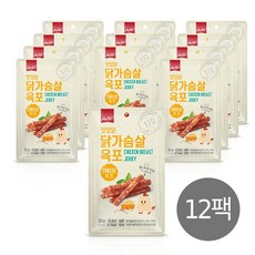 맛있닭 닭가슴살 육포 치즈맛, 30g, 12개