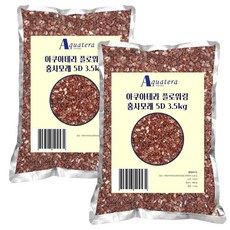 아쿠아테라 수족관 바닥재 홍사모래 5mm 3.5Kg, 혼합색상, 2개
