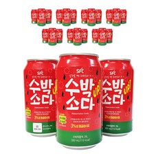 SFC바이오 수박소다 UP 탄산음료, 350ml, 24개