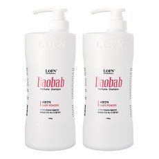 로픈 바오밥 수분언덕 퍼퓸 샴푸 베이비 파우더향, 1000g, 2개