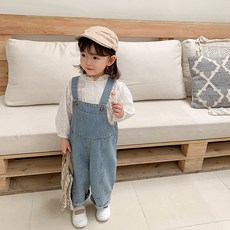 아동용 요미 배기 데님 멜빵 팬츠 R2327