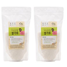 맘스쌀과자 유기농 한끼 쌀가루 중간입자, 400g, 2개