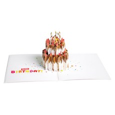 이음드림 생일축하 감사 케이크 3D 입체팝업카드, 혼합색상, 1개