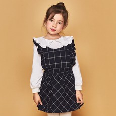 올리반 여아용 프릴카라 블라우스