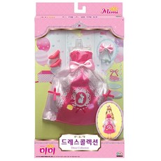 미미월드 드레스콜렉션 핑크레빗드레스, 혼합색상