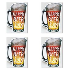 홀마크 생일 축하 카드 DMB1091, 혼합색상 세트, 4개