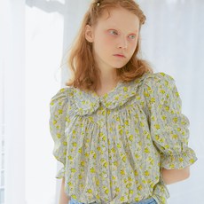 벰버 RUFFLE COLLAR COTTON BLOUSE