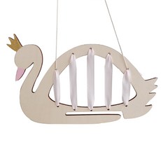백조 머리핀 홀더 정리대 연핑크, 1개