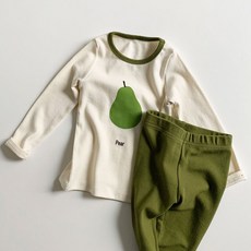 느엘 유아동용 냠냠 긴팔 실내복 상하세트
