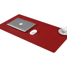 콩 K office 심플 컬러 테이블 키보드 패드 60 x 40 cm + 버클스트랩, 레드, 1개