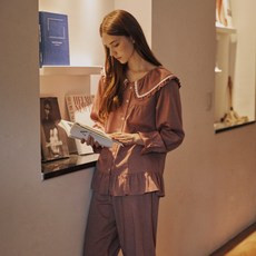 여성용 리암 긴소매 상하 파자마 세트 8028