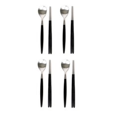 골든벨금속 POM 한식기 4인조 세트, 1세트, 숟가락 4p + 젓가락 4p