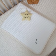 문스토리 무지 100수 누빔 데일리 유아패드, 화이트