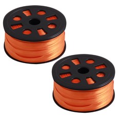선물포장 공단리본끈 6mm x 2p, 주황, 90m