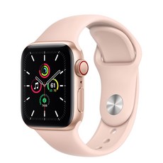 Apple 2020년 Watch SE GPS + Cellular 40mm Regular, Gold Aluminium(Case), Pink Sand(Sport Band)
