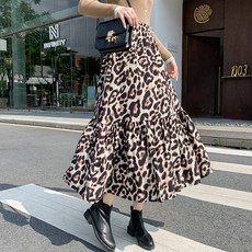 포플러앤씨 크리비 레오파 스커트