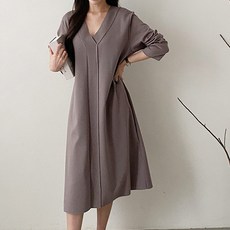 보리맘 와이 임산부 롱 원피스 G348