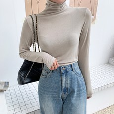 엔비룩 여성용 쭉쭉 폴라티셔츠