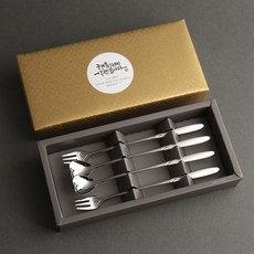 인스푼 엔젤하트 롱앤롱 결혼답례품K 세트, 6개, 롱티스푼 2p + 롱포크 2p
