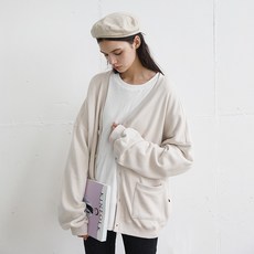 미니멀프로젝트 피치스킨 오버핏 코튼 가디건