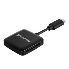 트랜센드 USB 3.2 Gen 1 C타입 카드리더기, RDC3, 블랙