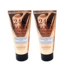라라스킨 24K 골드 콜라겐 필오프 마스크 120ml, 2개, 1개입
