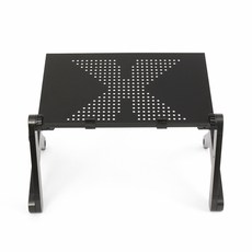 관절 접이식 노트북 테이블 42 x 26 cm, 블랙