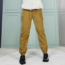 제니유 여성용 델리 골덴 조거 시보리 밴딩 팬츠