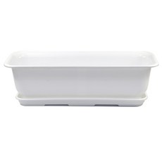 화분 뷰티 상자 600 + 받침, 화이트
