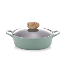 네오플램 레트로 IH 전골냄비, 22cm, 드메르 그린